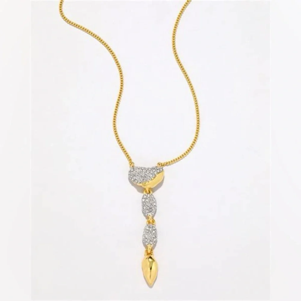 ALEXIS BITTAR • Solanales Crystal Pebble Chandelier Drop Necklace